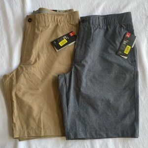 Under Armor Men's Tan and Gray HeatGear Shorts Set